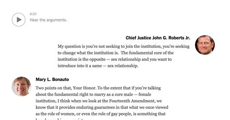 Excerpts From The Supreme Court Same Sex Marriage Arguments The New York Times