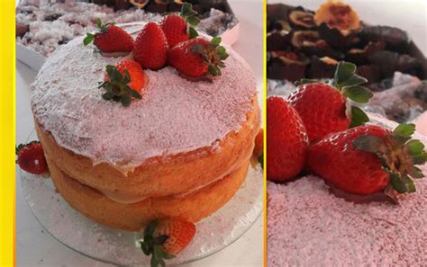Torta Naked Cake Coberta Morangos Ou Brigadeiros