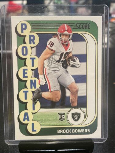 Score Protential Brock Bowers Rc Las Vegas Raiders Georgia