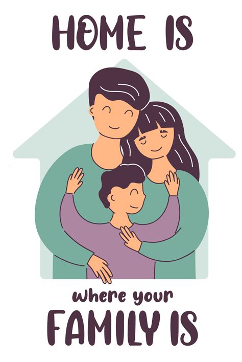 Home Sweet Home Concept Flat Vector Cartoon Cute Illustration Happy