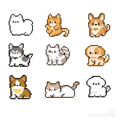 pin   kitty kitty meow meow easy pixel art pixel art design