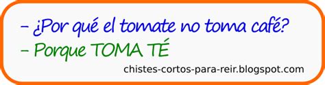 Chistes Cortos para reir Por qué el tomate no toma café