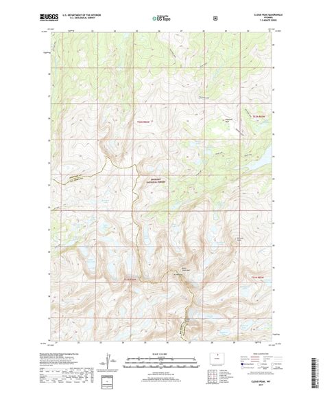 Cloud Peak Wyoming Us Topo Map Mytopo Map Store