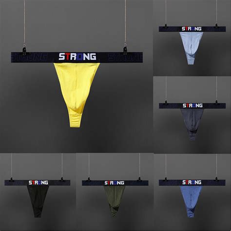Men S G String Pouch Briefs T Back Panties Underwear Bikini Sexy Thong Lingerie Ebay