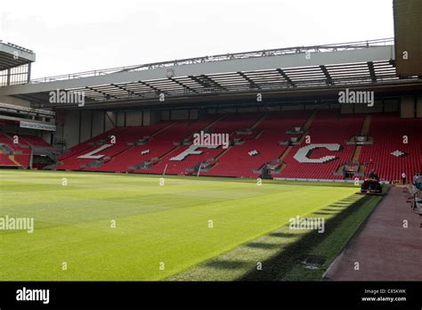 View Towards The Kop End Of Anfield The Home Ground Of The Premier
