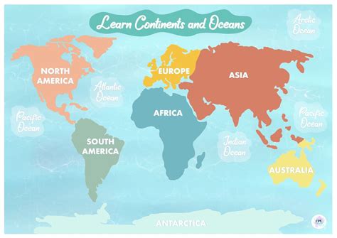 continents oceans continents   world montessori materials