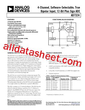 AD7324BRUZ Datasheet PDF Analog Devices