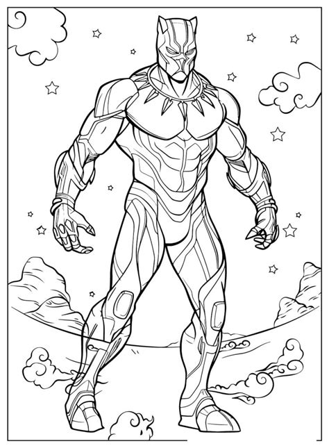 Pantera Negra Para Colorir - Desenho Para Colorir Pantera Negra
