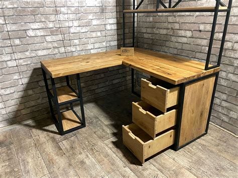 Стол письменный, угловой, массив дуба в интернет-магазине Ярмарка ...