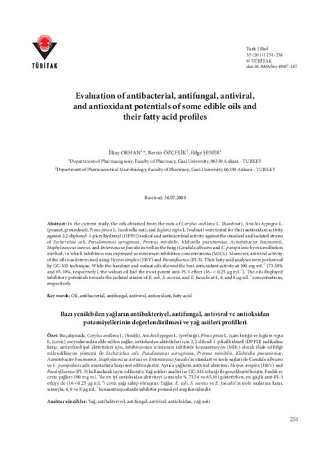 Pdf Evaluation Of Antibacterial Antifungal Antiviral And