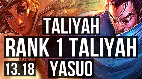 TALIYAH Vs YASUO MID Rank 1 Taliyah 12 3 16 Legendary TR