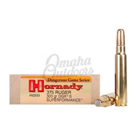 Hornady Dangerous Game Superformance Ruger Grain Dgx Rounds