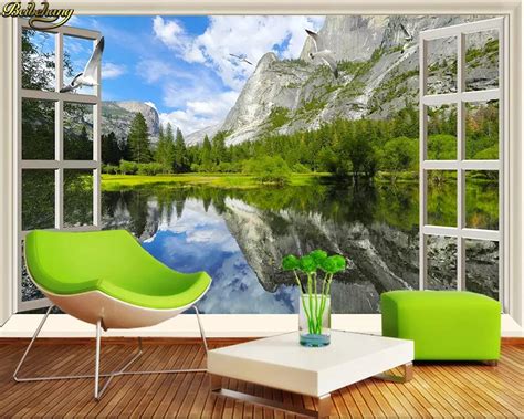 Beibehang Custom Photo Wallpaper Mural Lake Light Mountain Color Mood