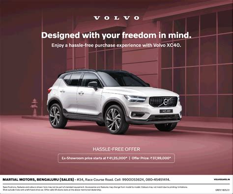 Volvo Xc40 Car Ex Showroom Offer Price At Rs 37 Lakhs 99 Thousand Ad