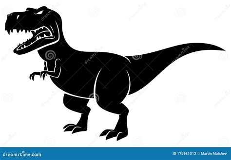 Tyrannosaurus Silhouette Vector Illustration 218124464