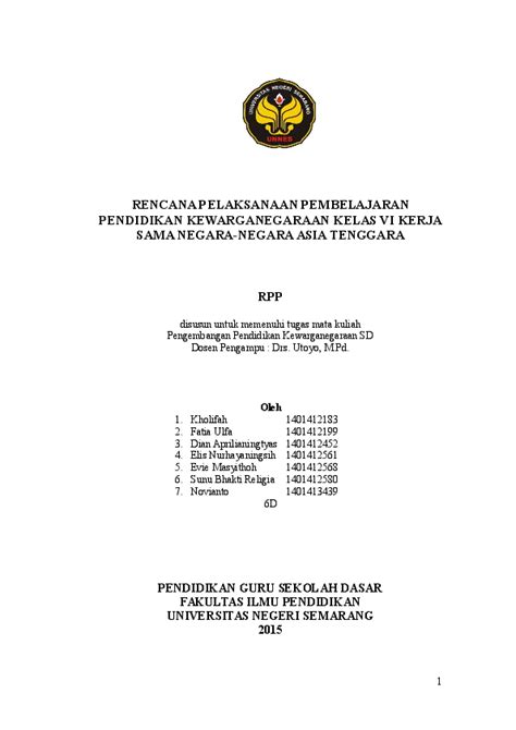 Doc Rpp Pkn Kelas 6 Asean Model Jigsaw