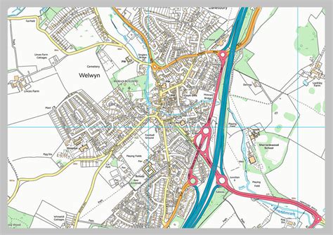Welwyn Garden City Street Map I Love Maps