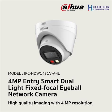 IPC HDW1431V A IL Dahua 4MP Entry Smart Dual Light Fixed Focal Eyeball