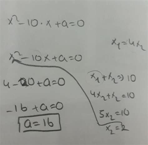 x² 10 x a 0 denkleminin kökleri x₁ ve x₂ dir x₁ 4 x₂ olduğuna