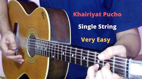 Khairiyat Single String Guitar Tabs Lead Lesson Cover Chhichhore