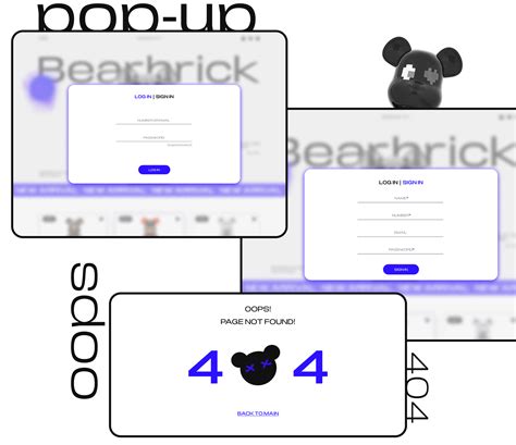 Bearbrick-интернет-магазин on Behance
