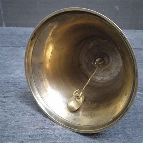 Antique Brass Hand Bell Service Table Bell Reception Desk Etsy