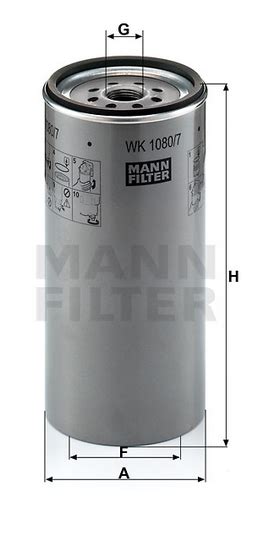 MANN FILTER WK 1080 7 X Kraftstofffilter SpinOn