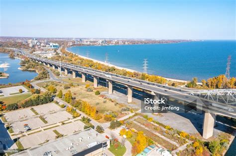 Burlington Canal Lift Bridge And Queen Elizabeth Way Qew Highway