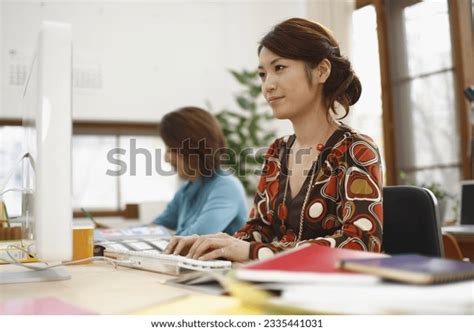 desk side view computer working royalty  images stock