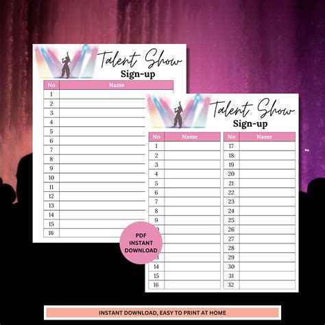 Easy Talent Show Judging Forms 11
