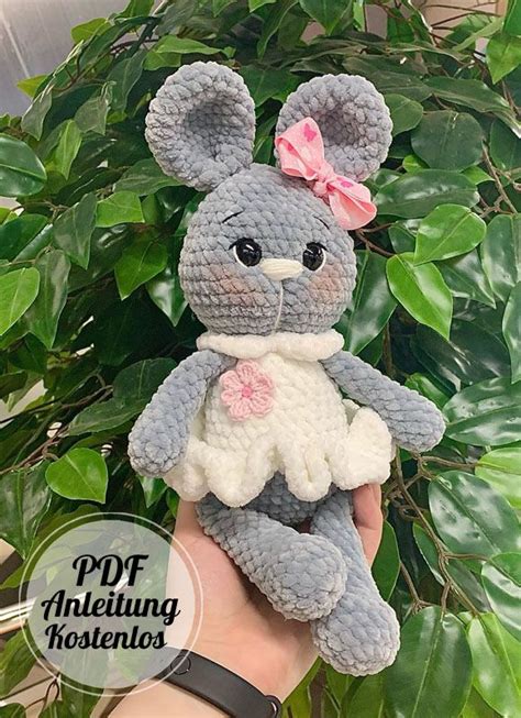 Plüsch hase aus Samt PDF Amigurumi Anleitung Kostenlos Amigurumi