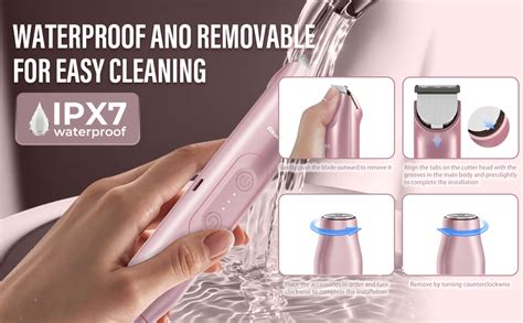 Amazon Women Electric Shaver Dual Head Bikini Trimmer For Women Ipx Waterproof Wet Dry