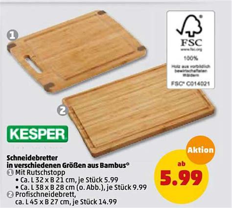 Kesper Schneidebretter In Verschiedenen Gr En Aus Bambus Angebot Bei