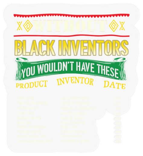 History Of Black Inventors Black History Month Stickers sold by Egnor ...