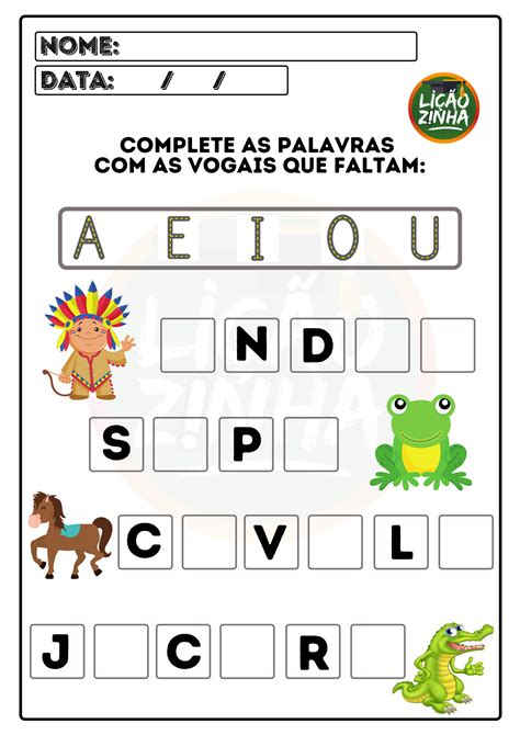 Lição Alfabetização