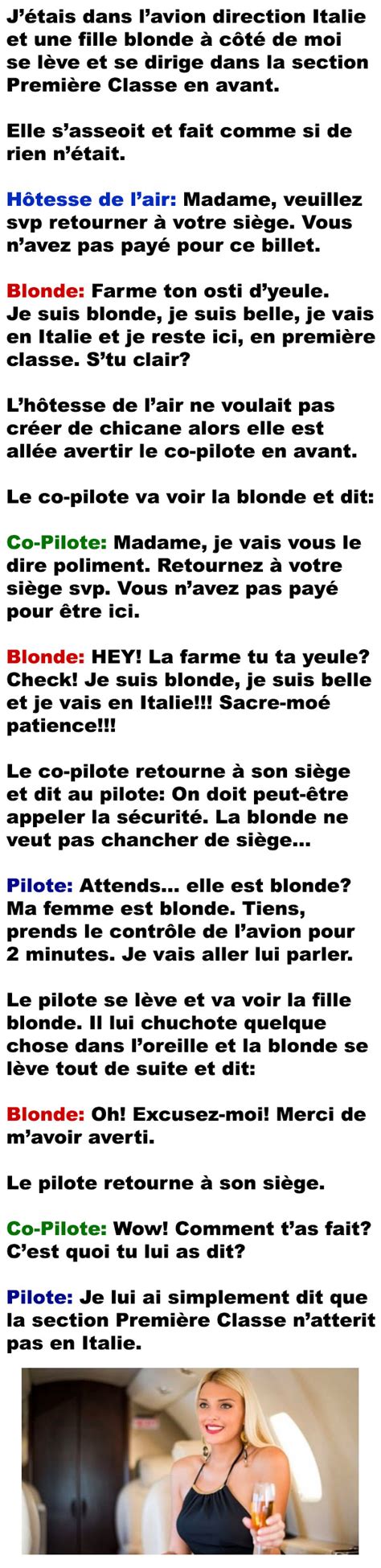 La Blonde Qui Voulait Crosser Le Syst Me Dans L Avion