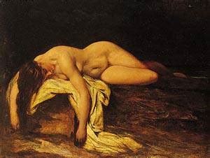 Nude Woman Asleep Painting William Etty Oil Paintings