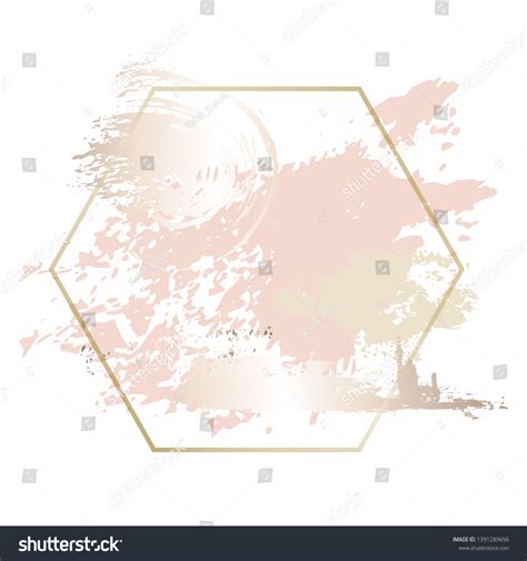 Golden Pink Nude Art Frames Modern vector de stock libre de regalías