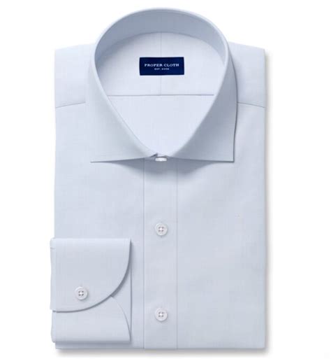 Thomas Mason Non Iron Light Blue Pinpoint Shirt By Proper Cloth