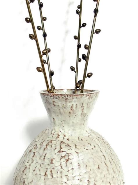 Large Scale French Ceramic Vase And Bronze Pussy Willows For Sale At Stdibs Vase In Pussy