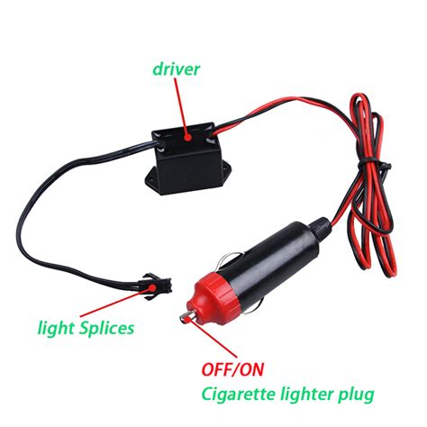 LED ЛЕД Диодна интериорна светеща лента за табло червена светлина 12V ...