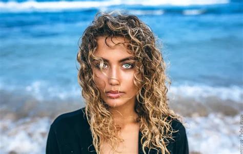 Wallpaper Girl Sea Photo Blue Eyes Model Blonde Portrait Closeup For Mobile And Desktop