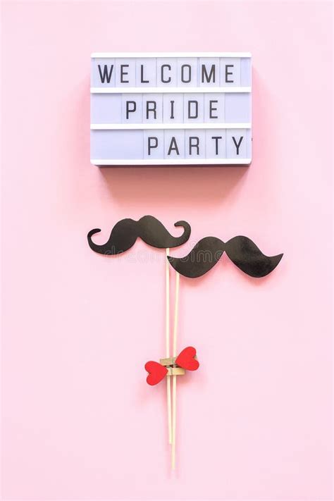 Homosexuality And Gay Pride Banner Gender Symbols With LGBT And Stock Photo Image Of Love