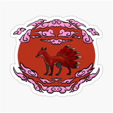 Japanese Mythology Kitsune Sticker For Sale By Kittyrax Redbubble