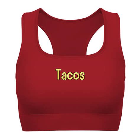 Dragon Ball Z Krillin Tacos Red Workout Bra