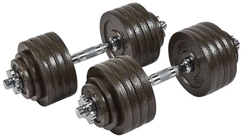 Everyday Essentials Contoured Handle Cast Iron Adjustable Dumbbell