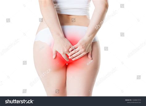Woman Suffering Hemorrhoids Anal Pain Isolated Stock Photo Shutterstock