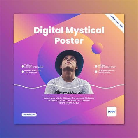 Premium Vector Mystical Poster Gradient Background Poster