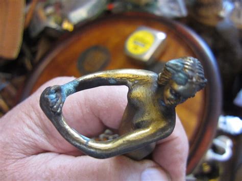 Antique Art Deco Nude Lady Statue Sculpture Figurine W Etsy