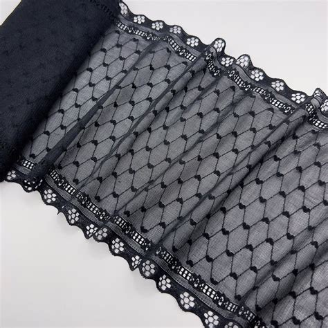 Elastic Lace Mesh Black For Sewing Lingerie Stretch Lace Trim High Quality For Making Lingerie